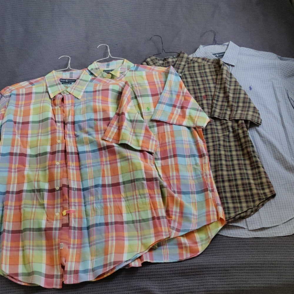 *4 Ralph Lauren short sleeve button up's